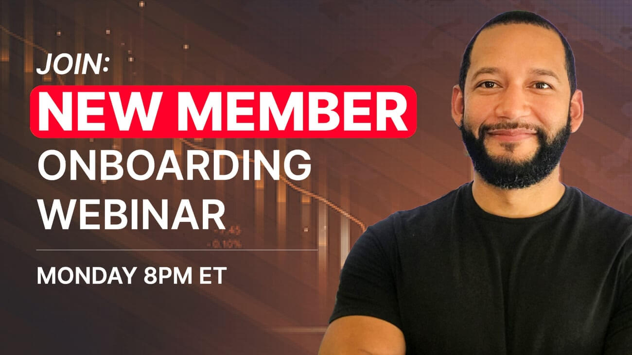 NEW MEMBER ONBOARDING LIVE, Monday 8PM ET